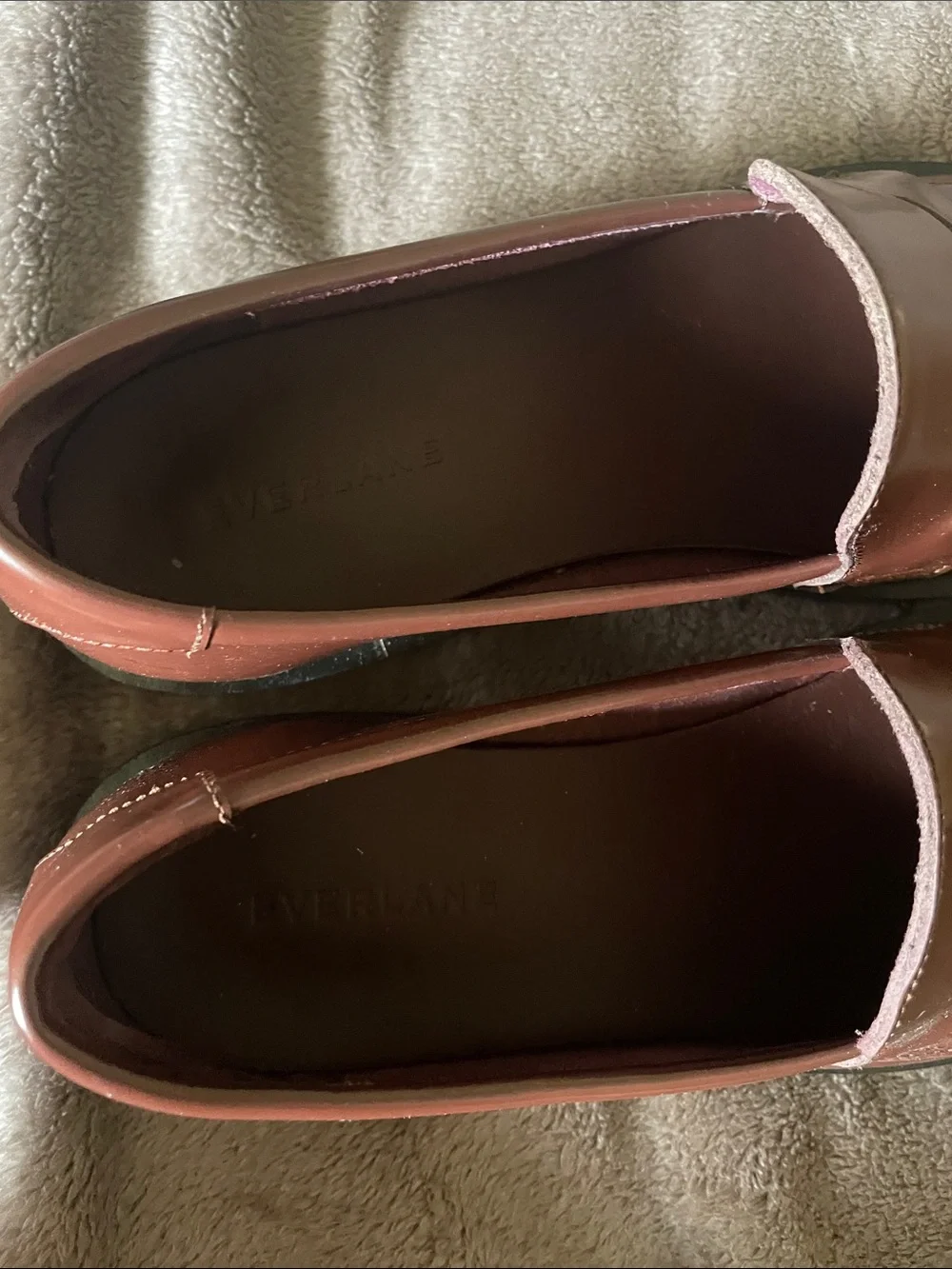 Everlane Chestnut Leather Penny Loafers - Picture 6 of 7